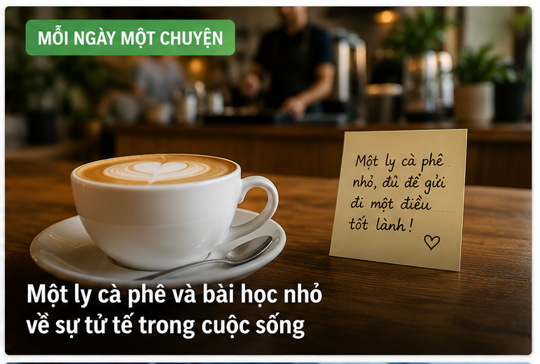 Một ly cà phê và bài học nhỏ về sự tử tế trong cuộc sống