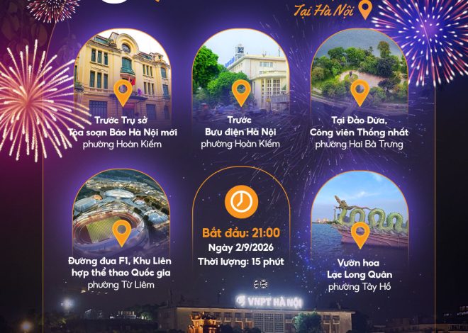 5 địa điểm xem pháo hoa dịp lễ 2-9 tại Hà Nội